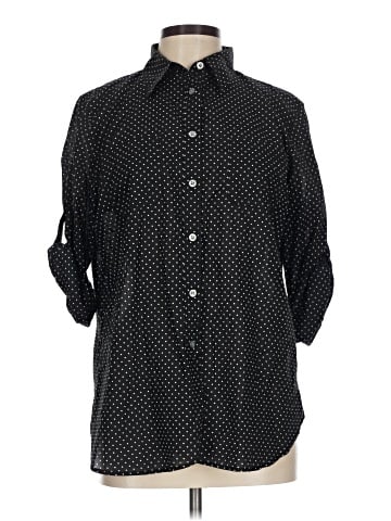 Lauren Jeans Co. 3/4 Sleeve Button-Down Shirt (view 1)