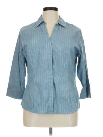 Riders by Lee 3/4 Sleeve Button-Down Shirt (view 1)