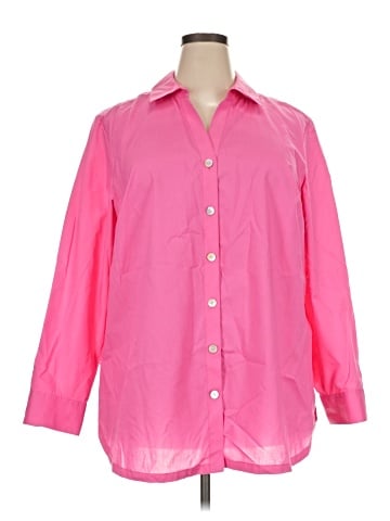 Foxcroft 3/4 Sleeve Button-Down Shirt (view 1)