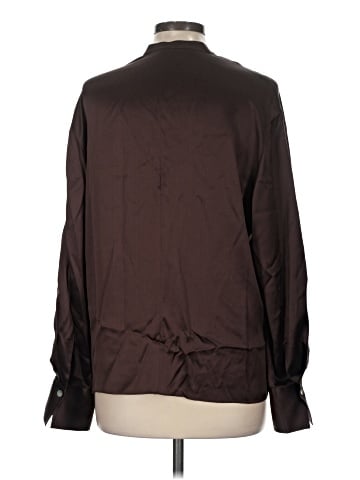 Vince. Long Sleeve Silk Top (view 2)