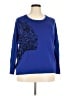 Milly Animal Print Blue Pullover Sweater Size 2X (estimated) - photo 1
