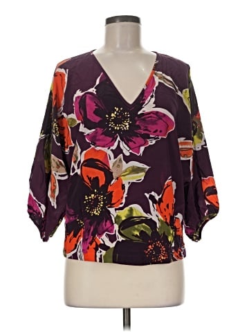 Trina Turk 3/4 Sleeve Silk Top (view 1)