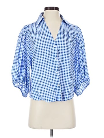 Zara 3/4 Sleeve Button-Down Shirt (view 1)