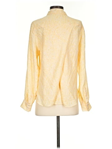 Tangerine Long Sleeve Silk Top (view 2)