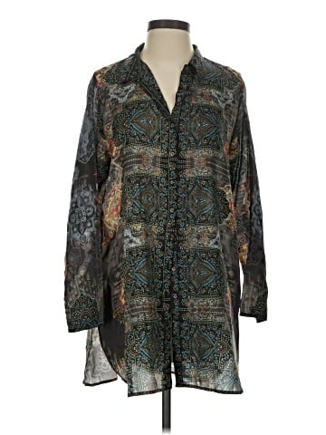 Johnny Was Long Sleeve Silk Top (view 1)