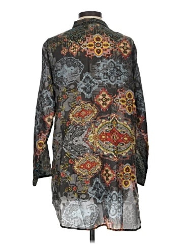 Johnny Was Long Sleeve Silk Top (view 2)