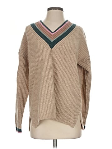Madewell Tipped Forrest V-Neck Sweater (view 1)
