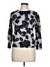 Talbots 100% Merino Wool Print Gray Wool Pullover Sweater Size L - photo 1