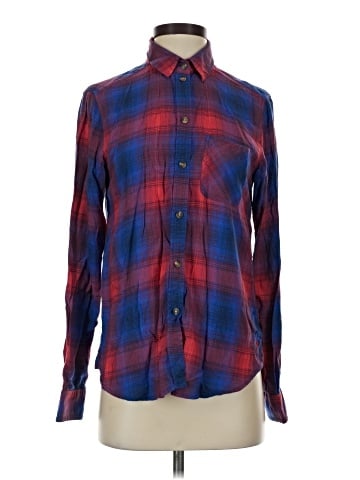 American Eagle Outfitters Long Sleeve Button-Down Shirt (view 1)