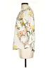 Zara Basic Floral Yellow Ivory 3/4 Sleeve Blouse Size S - photo 5