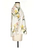 Zara Basic Floral Yellow Ivory 3/4 Sleeve Blouse Size S - photo 4