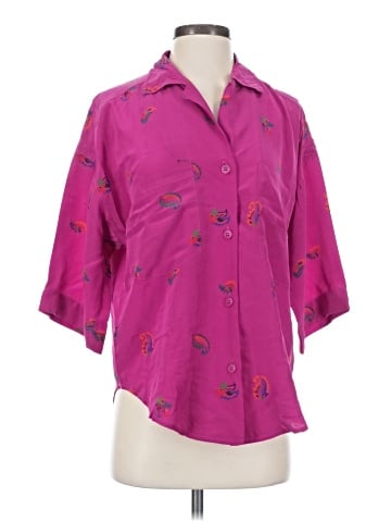 Linda Allard Ellen Tracy 3/4 Sleeve Silk Top (view 1)