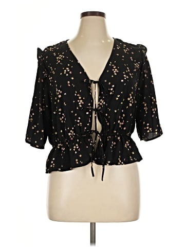 a.n.a. A New Approach 3/4 Sleeve Blouse (view 1)