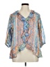 Ruby Rd. Blue 3/4 Sleeve Blouse Size XL Petite - photo 1