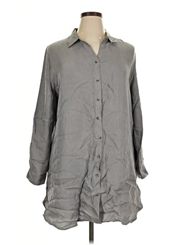 Chico's 3/4 Sleeve Button-Down Shirt (view 1)