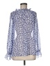 Boden 100% Polyester Polka Dots Blue Long Sleeve Blouse Size M (estimated) - photo 1
