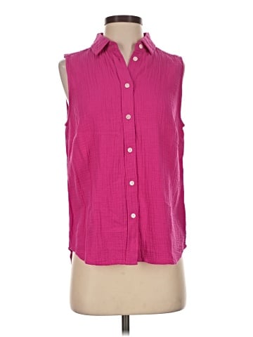 J.Crew Factory Store Sleeveless Button-Down Shirt (view 1)