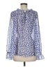 Boden 100% Polyester Polka Dots Blue Long Sleeve Blouse Size M (estimated) - photo 2