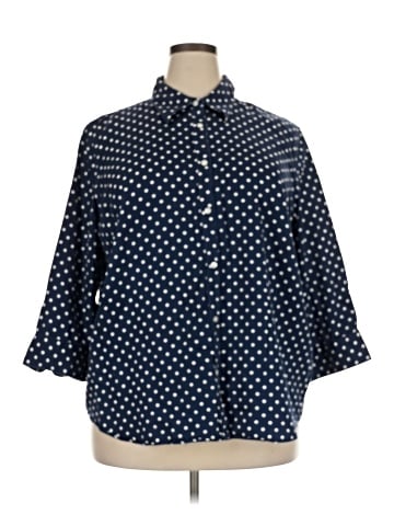 Chaps 3/4 Sleeve Button-Down Shirt (view 1)