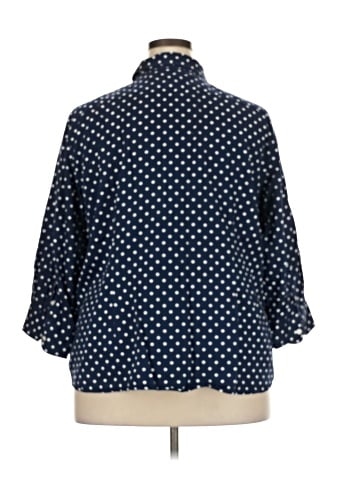 Chaps 3/4 Sleeve Button-Down Shirt (view 2)