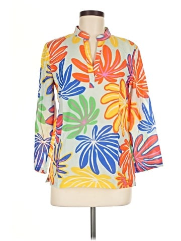 J. McLaughlin 3/4 Sleeve Silk Top (view 1)
