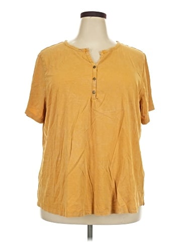 Coldwater Creek Short Sleeve Henley (view 1)