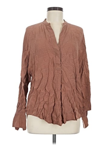 Vince. 3/4 Sleeve Silk Top (view 1)