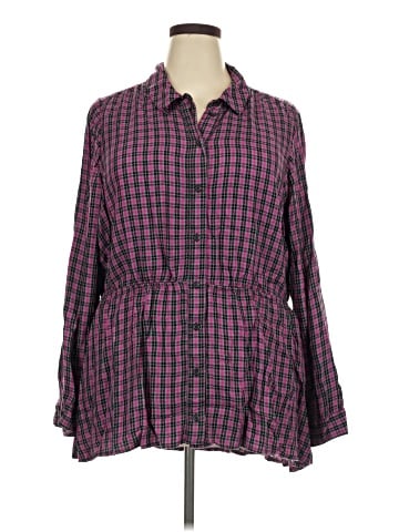 Lane Bryant Long Sleeve Button-Down Shirt (view 1)