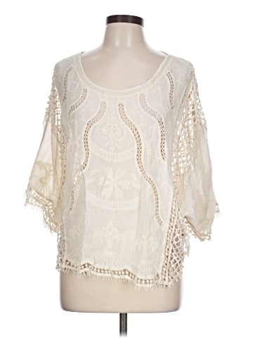 Ultra Pink 3/4 Sleeve Blouse (view 1)