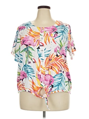 Onque Casuals Short Sleeve Blouse (view 1)