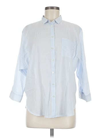 Ann Taylor LOFT 3/4 Sleeve Button-Down Shirt (view 1)