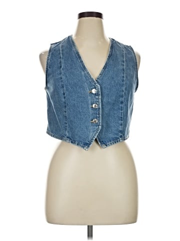 Zara Denim Vest (view 1)