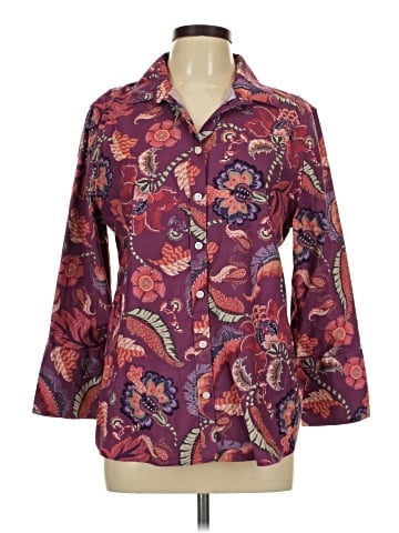 Chico's 3/4 Sleeve Button-Down Shirt (view 1)