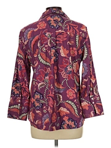 Chico's 3/4 Sleeve Button-Down Shirt (view 2)