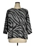 Alfred Dunner Animal Print Silver Pullover Sweater Size XL - photo 1