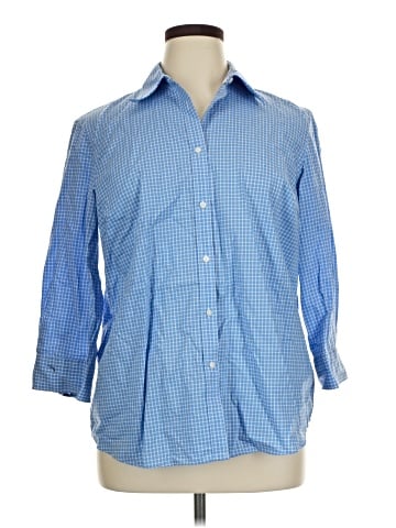 Chaps 3/4 Sleeve Button-Down Shirt (view 1)