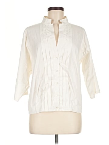 Donna Karan New York 3/4 Sleeve Button-Down Shirt (view 1)