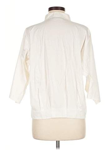 Donna Karan New York 3/4 Sleeve Button-Down Shirt (view 2)