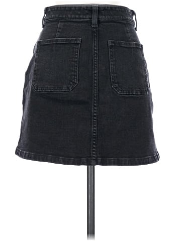Madewell Denim Utility Zip Skirt in Black Frost (view 2)