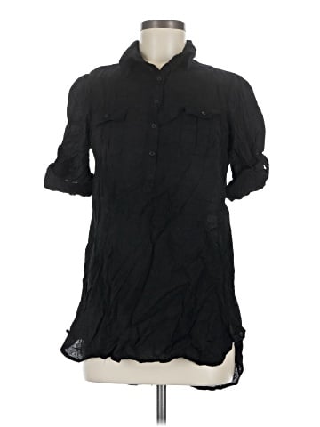 Cotton Express 3/4 Sleeve Button-Down Shirt (view 1)
