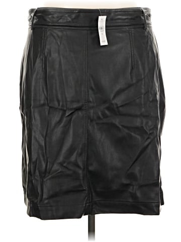 Ann Taylor Factory Faux Leather Skirt (view 2)