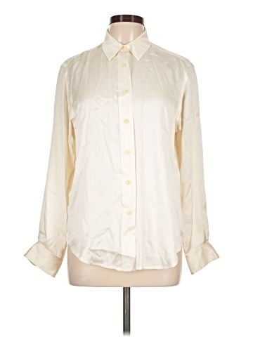 Lauren by Ralph Lauren Long Sleeve Silk Top (view 1)