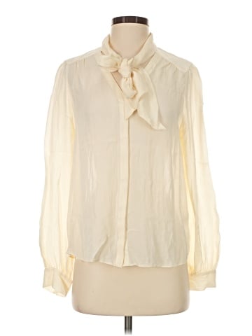 Paige Long Sleeve Silk Top (view 1)
