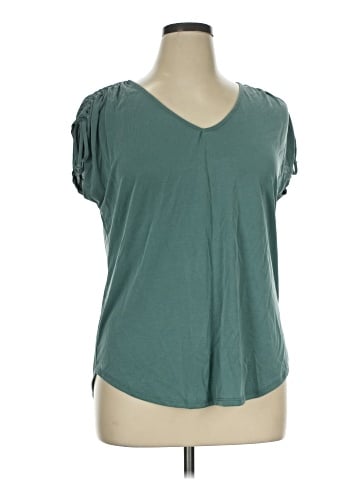 Green Envelope Short Sleeve Top (view 1)