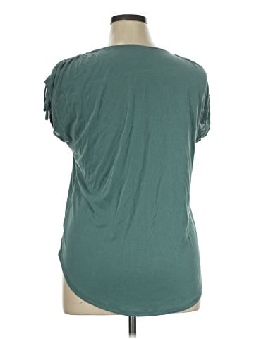 Green Envelope Short Sleeve Top (view 2)