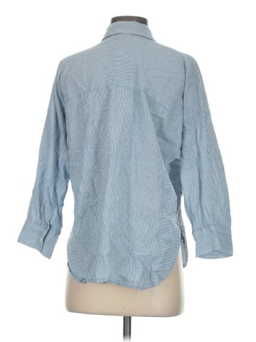 Madewell Wellesley Oversized Seamed Shirt in Stripe (view 2)