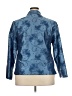 Appleseeds 100% Silk Blue Jacket Size 18 - photo 2