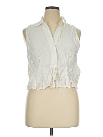 MICHAEL Michael Kors Sleeveless Button-Down Shirt (view 1)