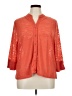 N Touch Orange 3/4 Sleeve Blouse Size XL (estimated) - photo 1