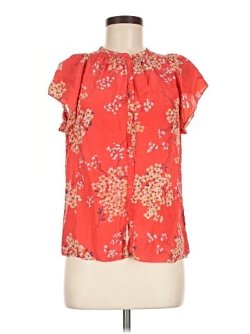 Rebecca Taylor Short Sleeve Silk Top (view 1)